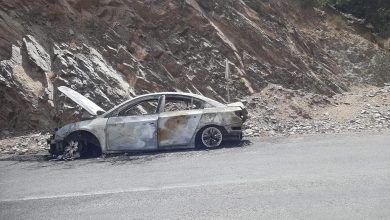 حريق مفاجئ يلتهم سيارة على الطريق بين تحناوت ومولاي إبراهيم