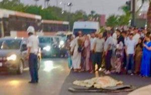 مصرع سيدة وإصابة شخصين في حادثة سير مروعة بمراكش (صور)